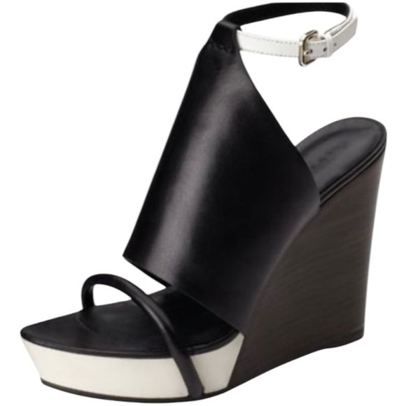 Theory LeatherMelina Platform Wedge Size 9 - Picture 10 of 10